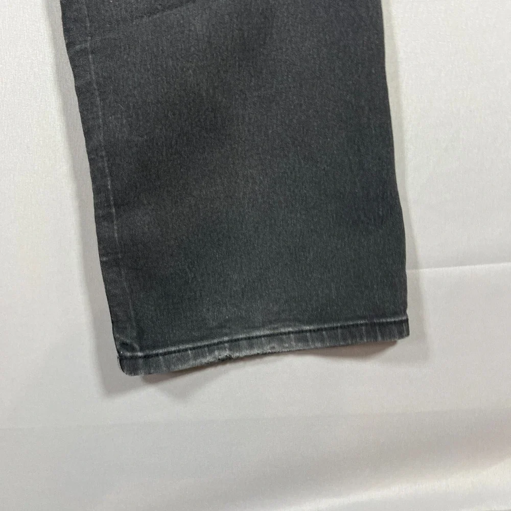 Jones New York Sutton Straight Jeans Womens 18W Black Denim Cotton High Rise